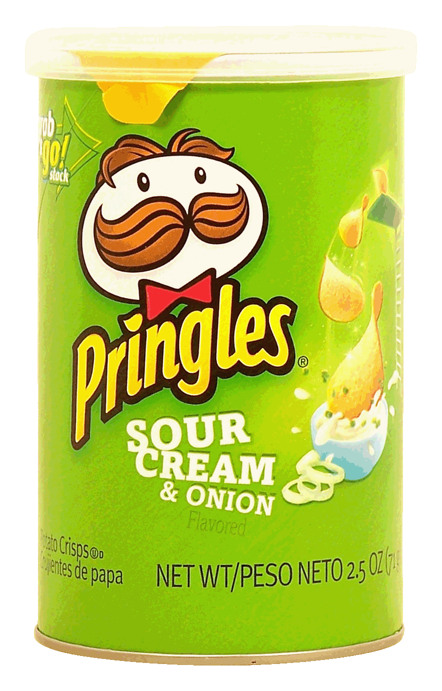 Pringles grab & go! stack sour cream & onion flavored potato crisps Full-Size Picture